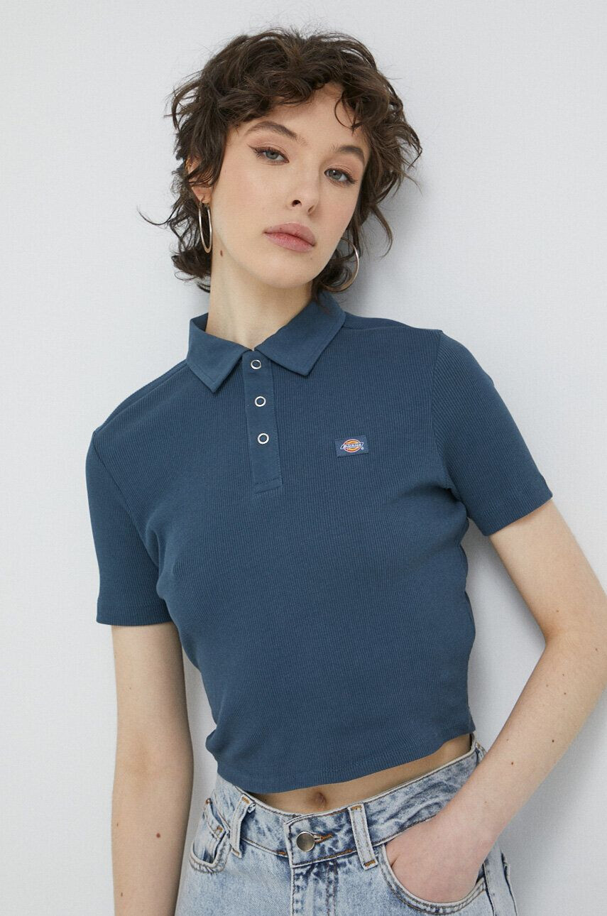 Dickies Bavlněné polo tričko tmavomodrá barva - Pepit.cz