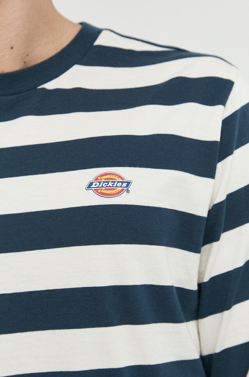 Dickies Bavlněné tričko s dlouhým rukávem tmavomodrá barva - Pepit.cz