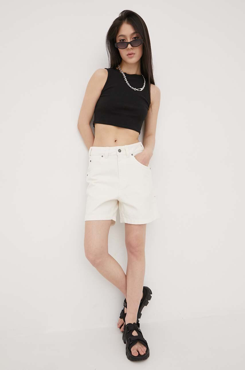 Dickies Džínové šortky dámské hladké high waist - Pepit.cz