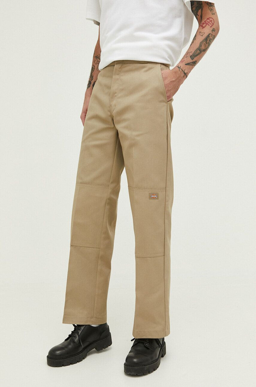 Dickies Kalhoty pánské zelená barva jednoduché DK0A4XK3KHK1-KHAKI - Pepit.cz