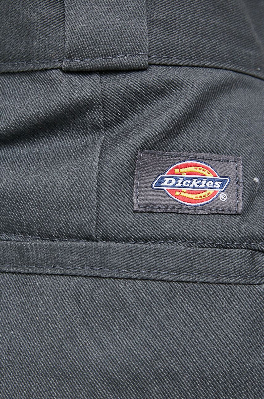 Dickies Kalhoty dámské šedá barva jednoduché high waist - Pepit.cz