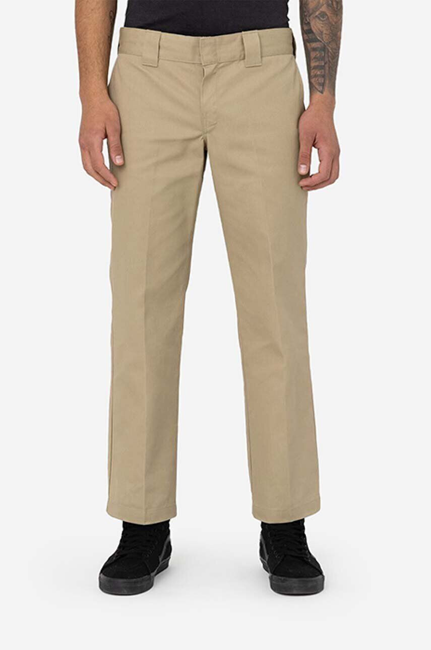 Dickies Kalhoty Work Pant Rec pánské béžová barva jednoduché DK0A4XK9KHK-brown - Pepit.cz