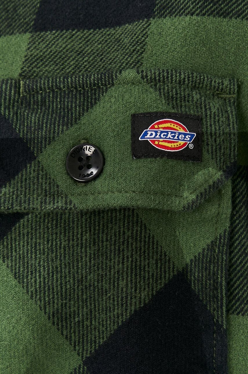 Dickies Košile pánská zelená barva regular s klasickým límcem DK0A4XDZPG0-PINEGREEN - Pepit.cz