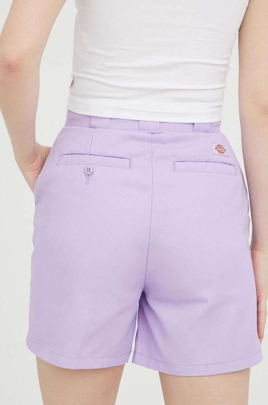 Dickies Kraťasy dámské fialová barva hladké high waist - Pepit.cz