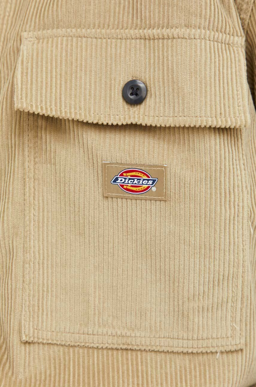 Dickies Manšestrová košile zelená barva regular s klasickým límcem - Pepit.cz