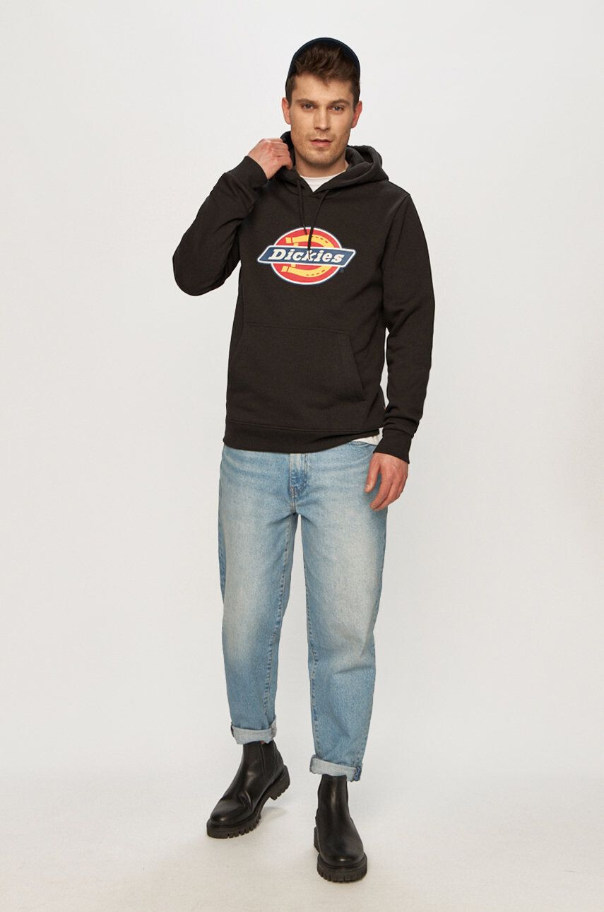 Dickies Mikina pánská černá barva s potiskem DK0A4XCBBLK-BLACK - Pepit.cz