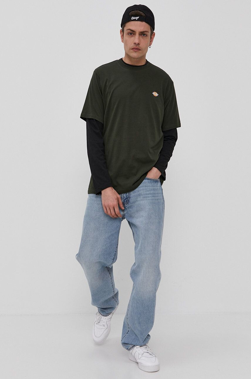 Dickies Tričko pánské zelená barva hladké DK0A4XDBOGX-OLIVEGREEN - Pepit.cz