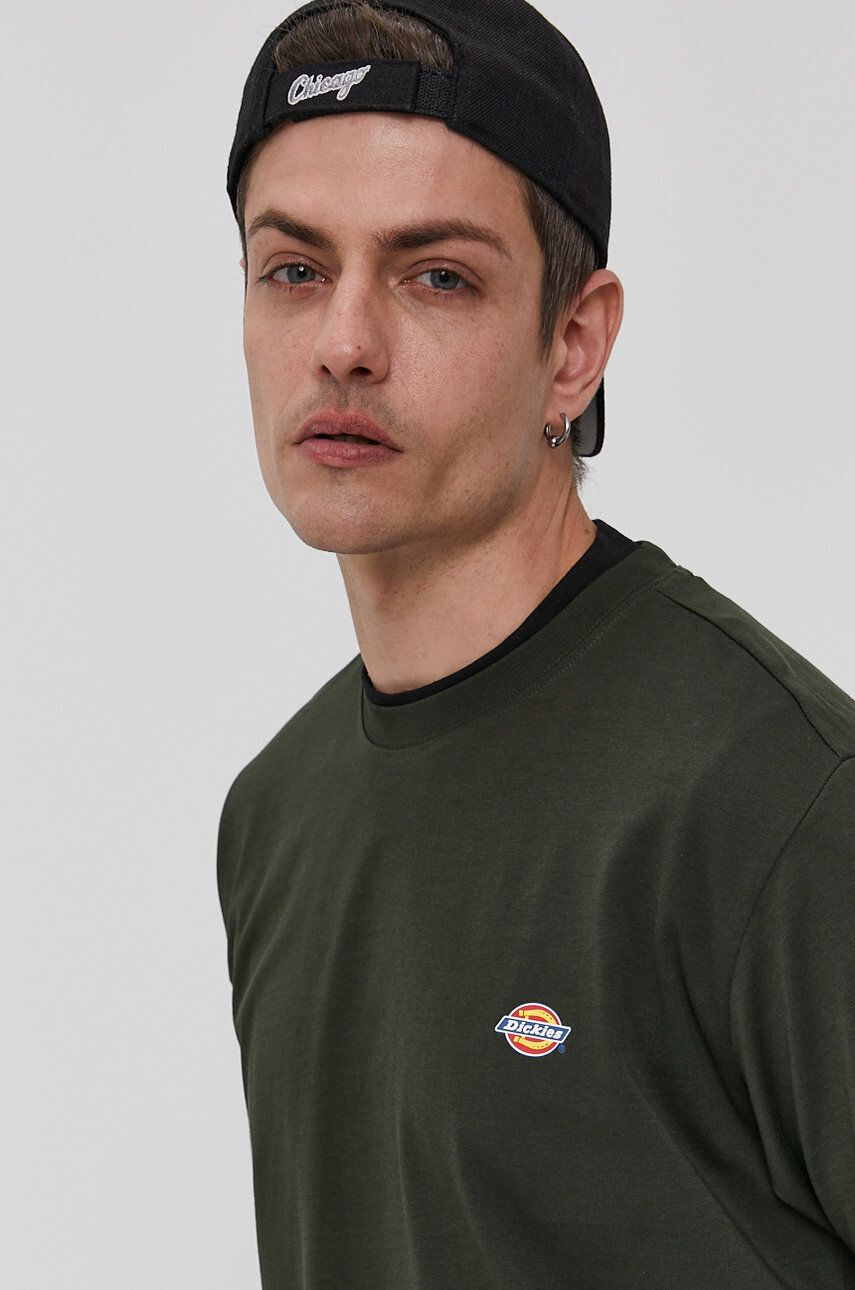 Dickies Tričko pánské zelená barva hladké DK0A4XDBOGX-OLIVEGREEN - Pepit.cz