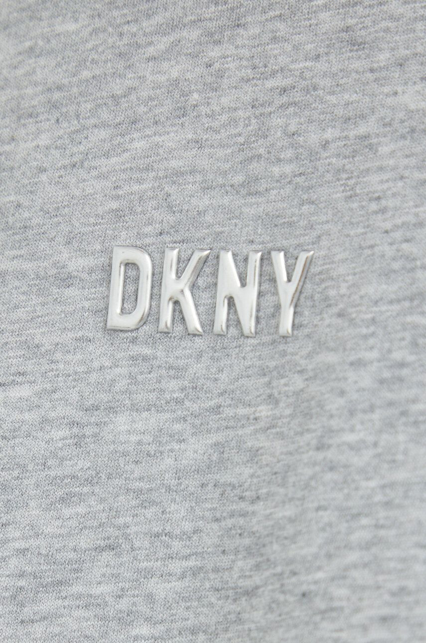 DKNY Bavlněné tričko šedá barva - Pepit.cz