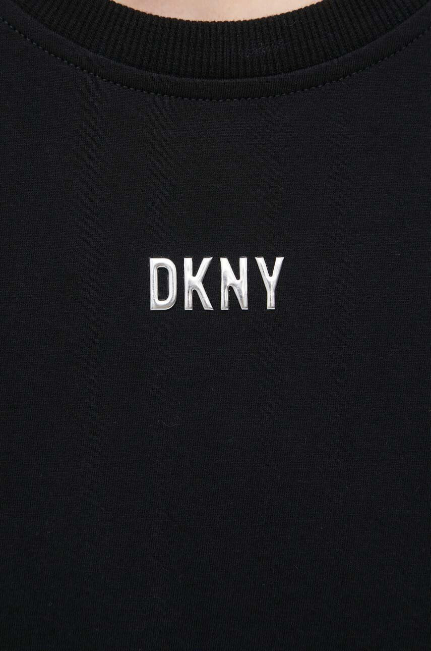 DKNY Bavlněné tričko černá barva - Pepit.cz