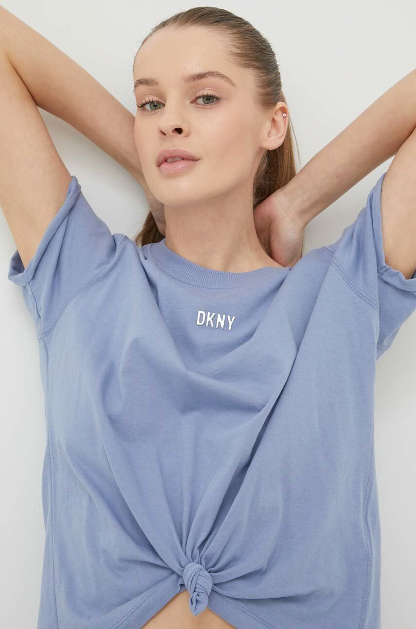 DKNY Bavlněné tričko bílá barva - Pepit.cz