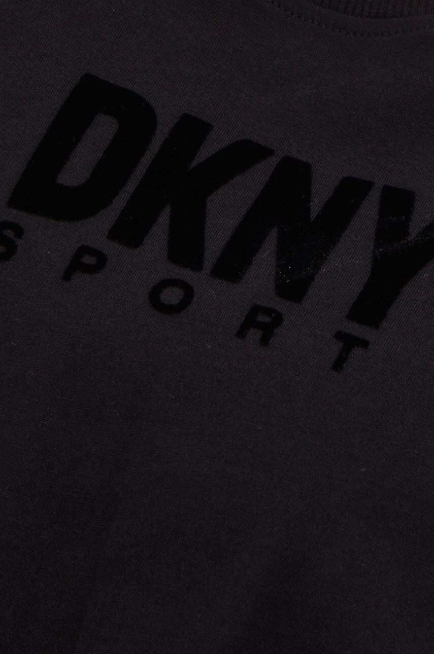 DKNY Bavlněné tričko černá barva - Pepit.cz