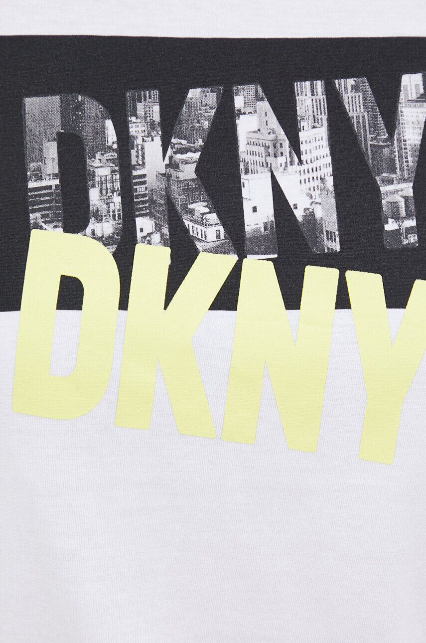 DKNY Bavlněné tričko bílá barva - Pepit.cz