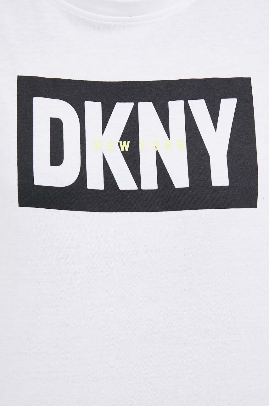 DKNY Bavlněné tričko bílá barva - Pepit.cz