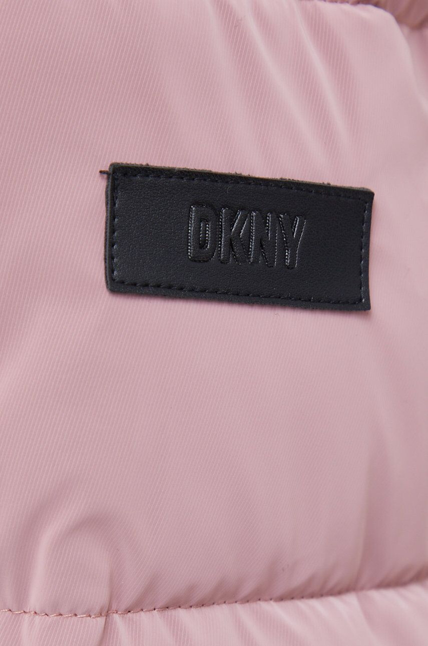 DKNY Bunda dámská růžová barva zimní - Pepit.cz