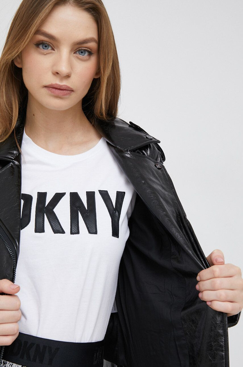 DKNY Bunda dámská černá barva přechodná - Pepit.cz