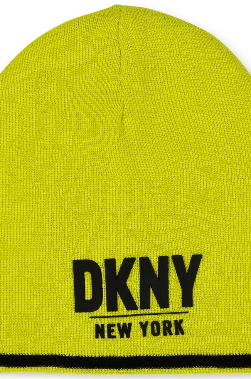 DKNY Dětska čepice zelená barva z tenké pleteniny - Pepit.cz