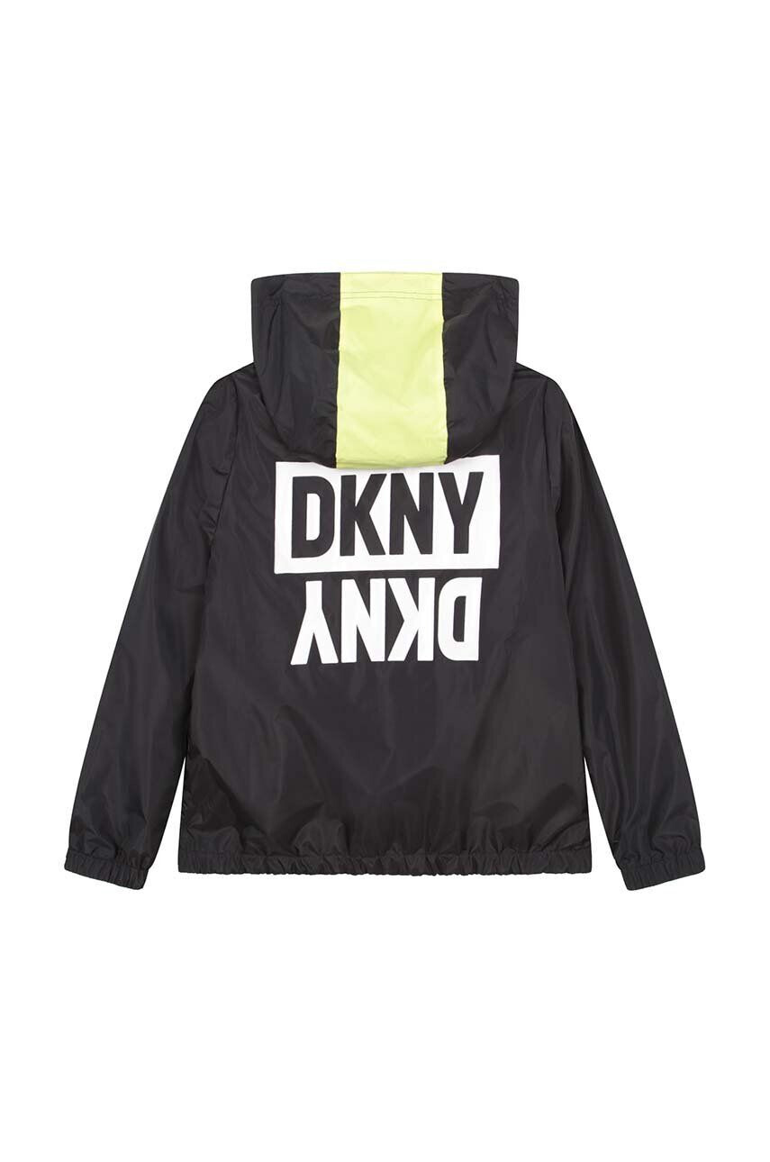 DKNY Dětská oboustranná bunda tmavomodrá barva - Pepit.cz