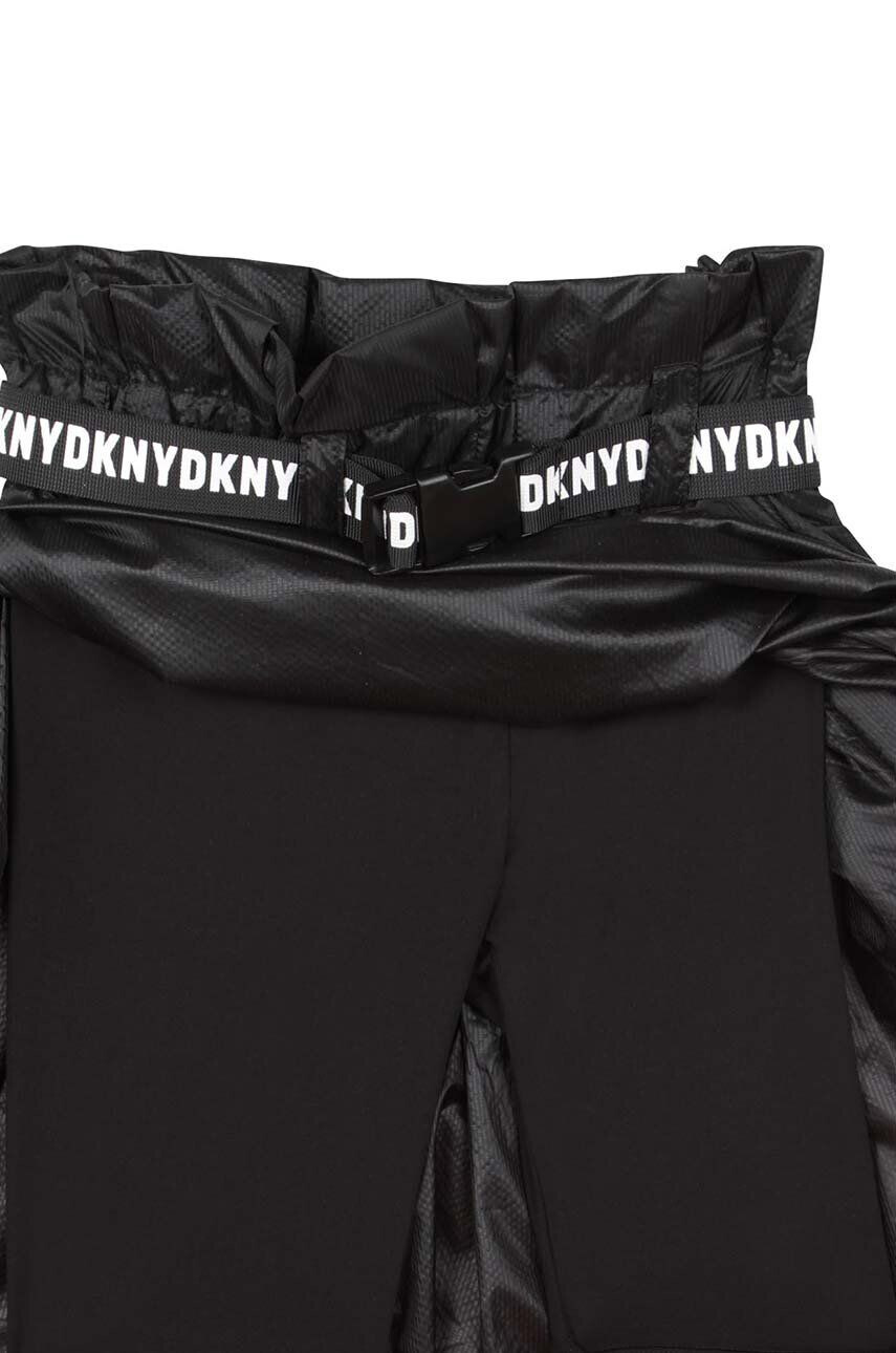 DKNY Dětská sukně černá barva midi áčková - Pepit.cz