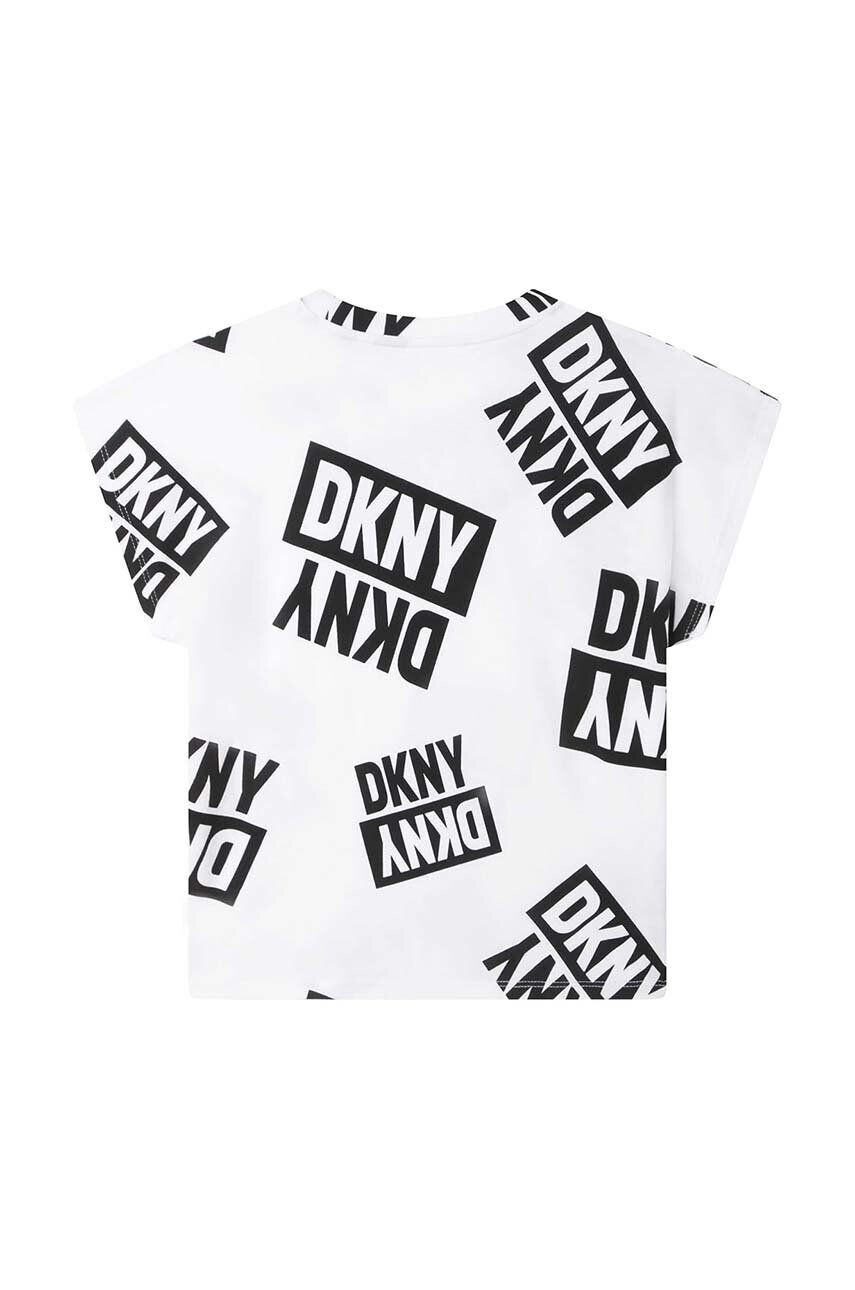 DKNY Dětské bavlněné tričko bílá barva - Pepit.cz