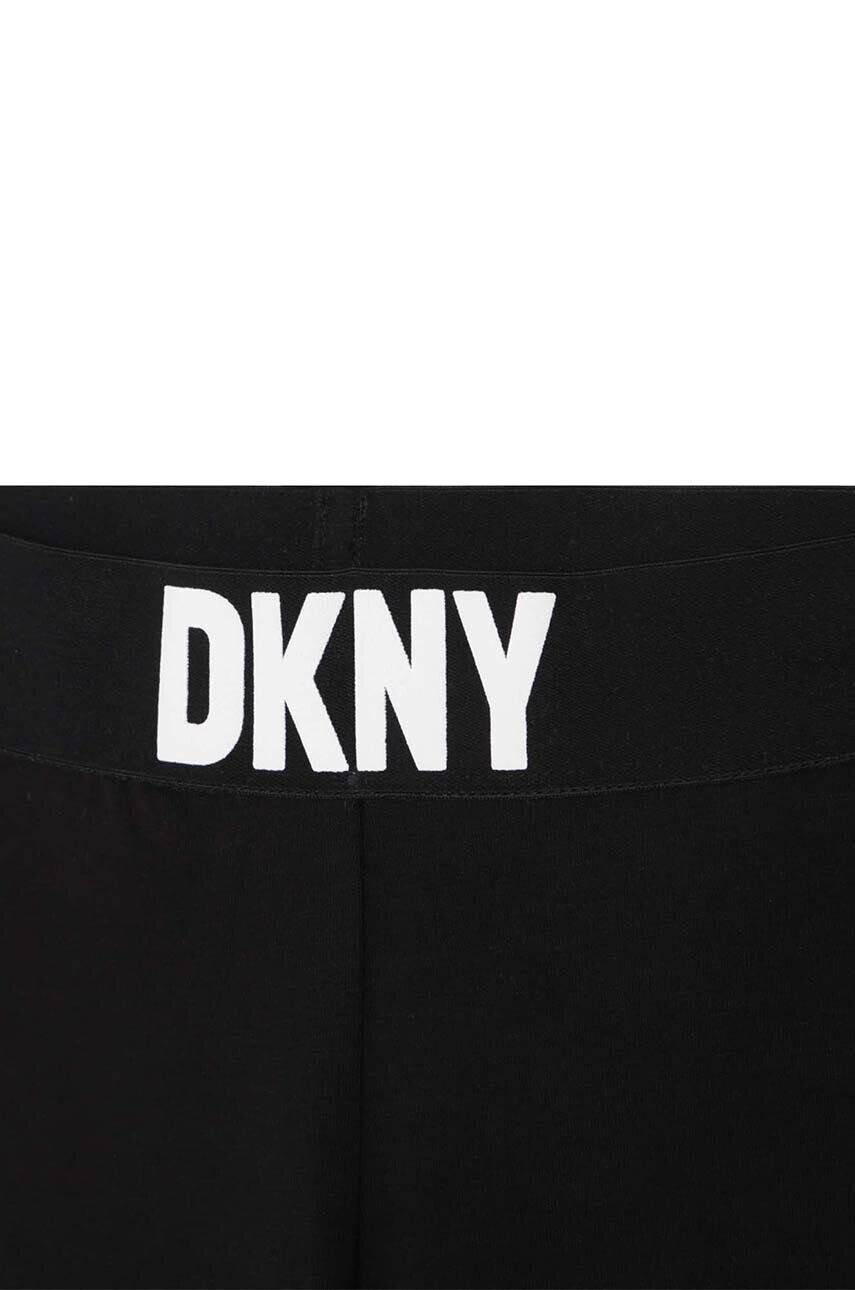 DKNY Dětské legíny černá barva hladké - Pepit.cz