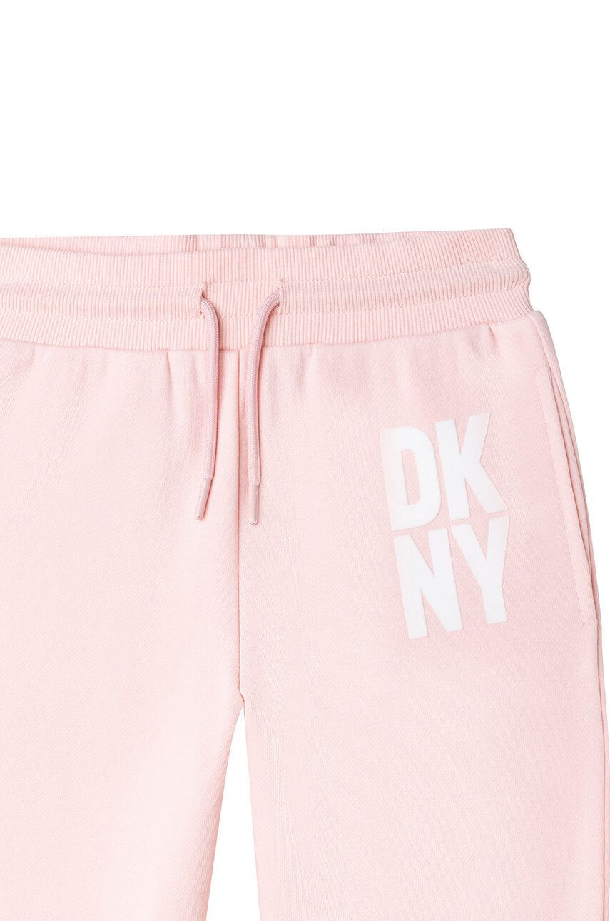 DKNY Dětské tepláky růžová barva hladké - Pepit.cz