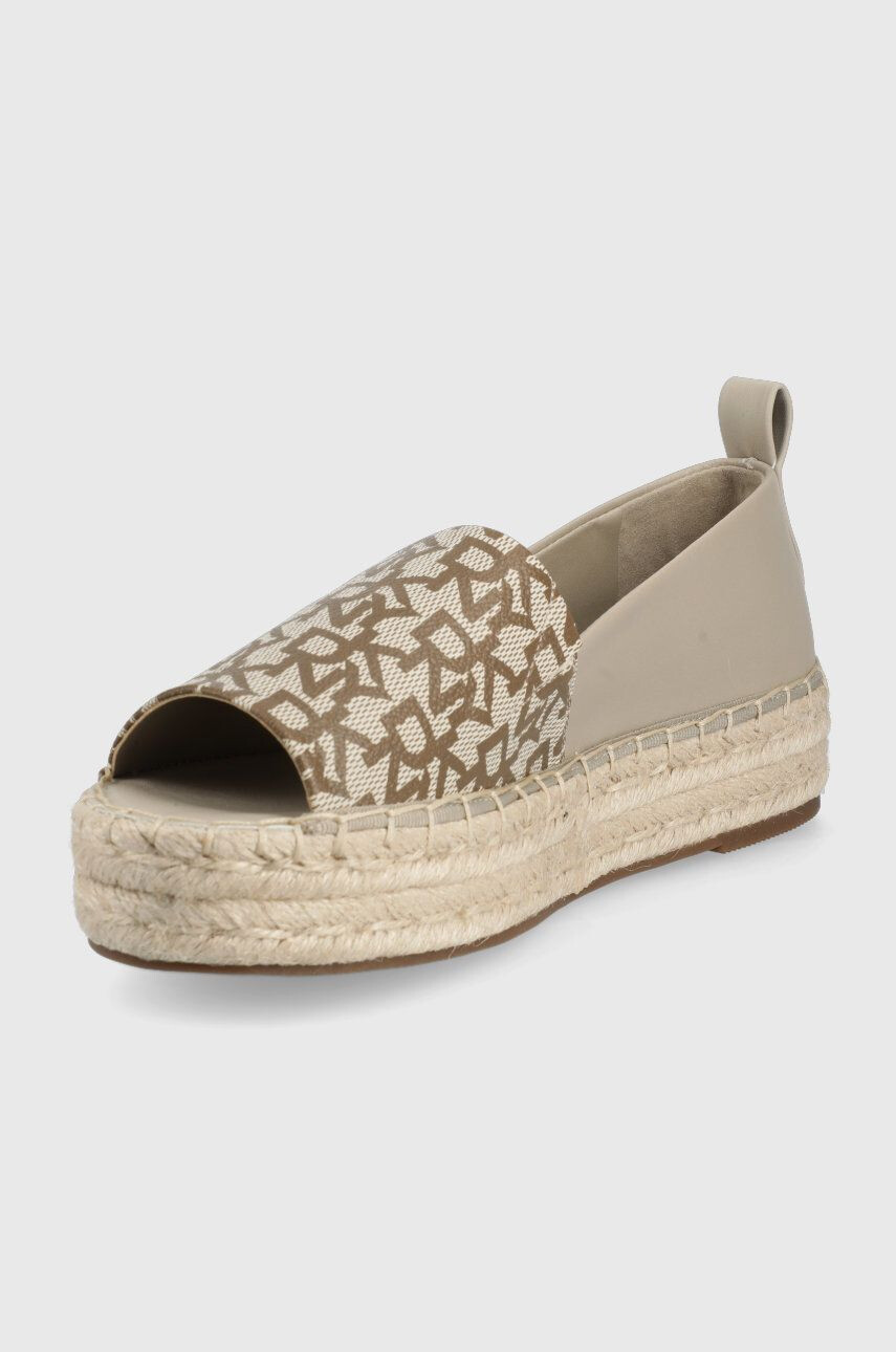 DKNY Espadrilky Magan béžová barva na platformě - Pepit.cz