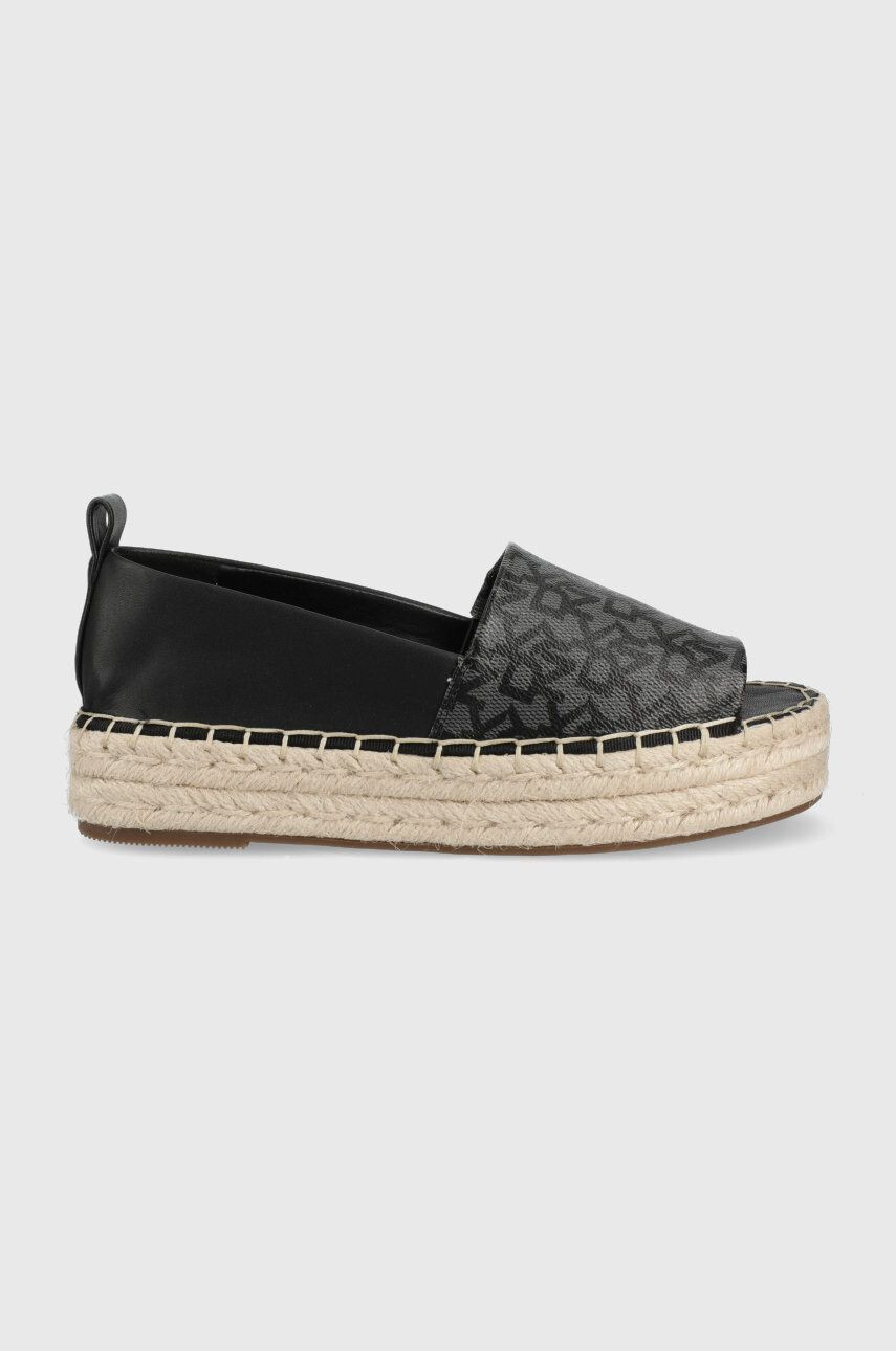 DKNY Espadrilky Magan černá barva na platformě - Pepit.cz