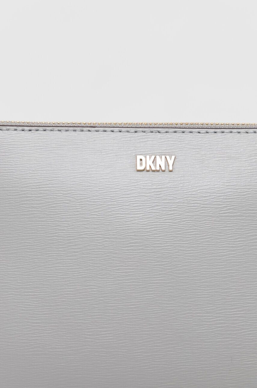 DKNY Kožená kabelka šedá barva - Pepit.cz