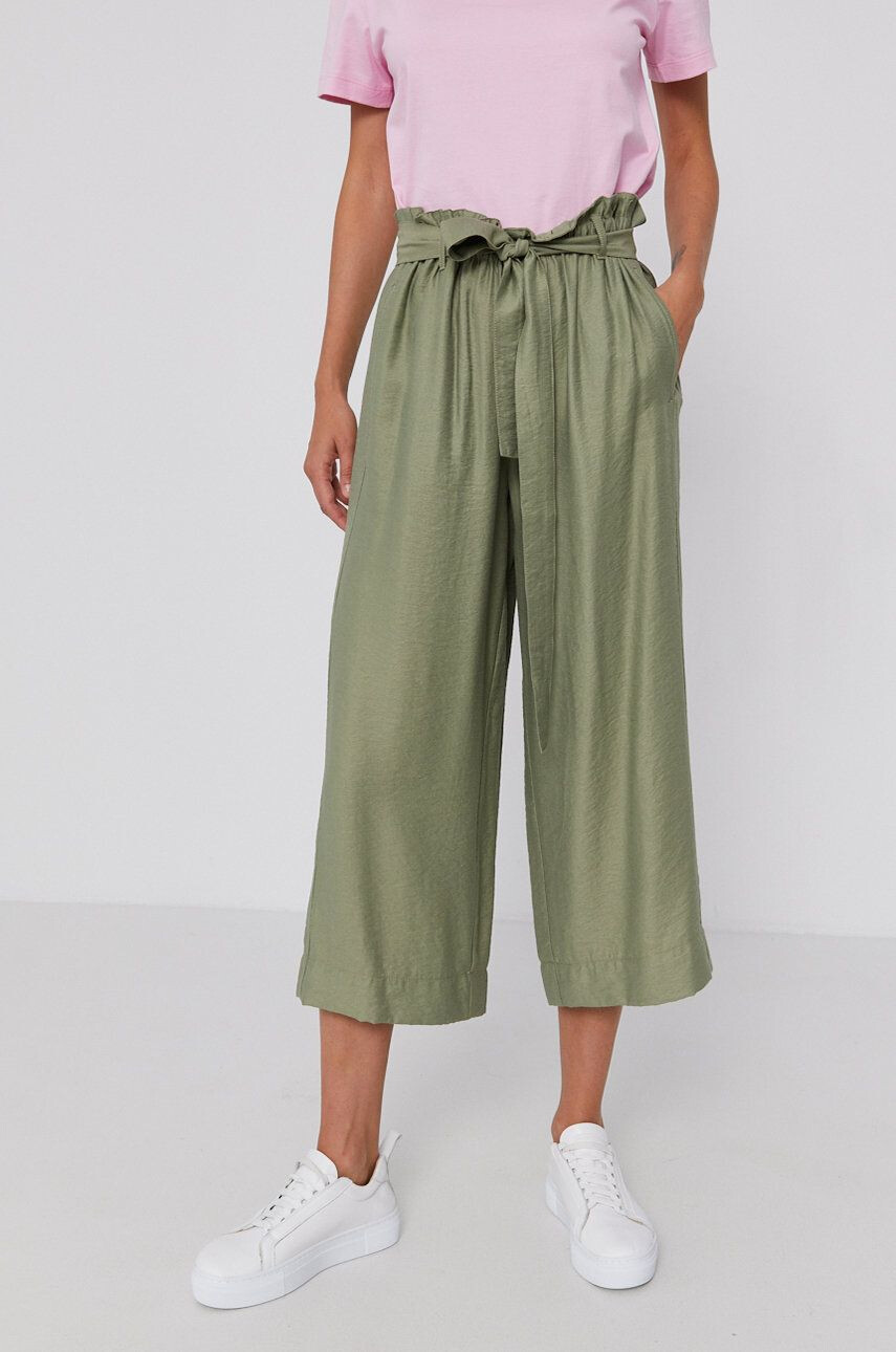 DKNY Kalhoty dámské černá barva široké high waist - Pepit.cz