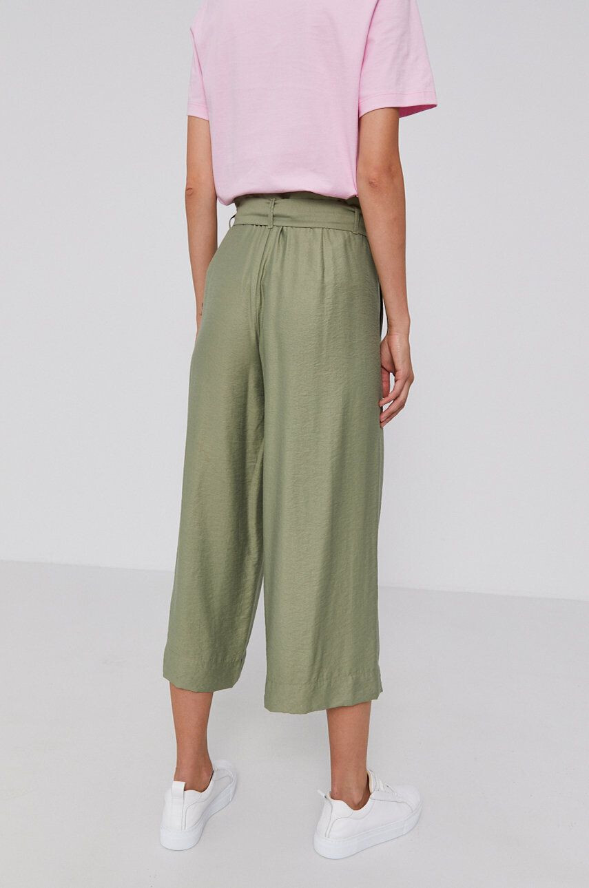 DKNY Kalhoty dámské černá barva široké high waist - Pepit.cz