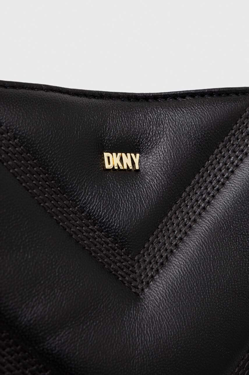 DKNY Kožená kabelka černá barva - Pepit.cz