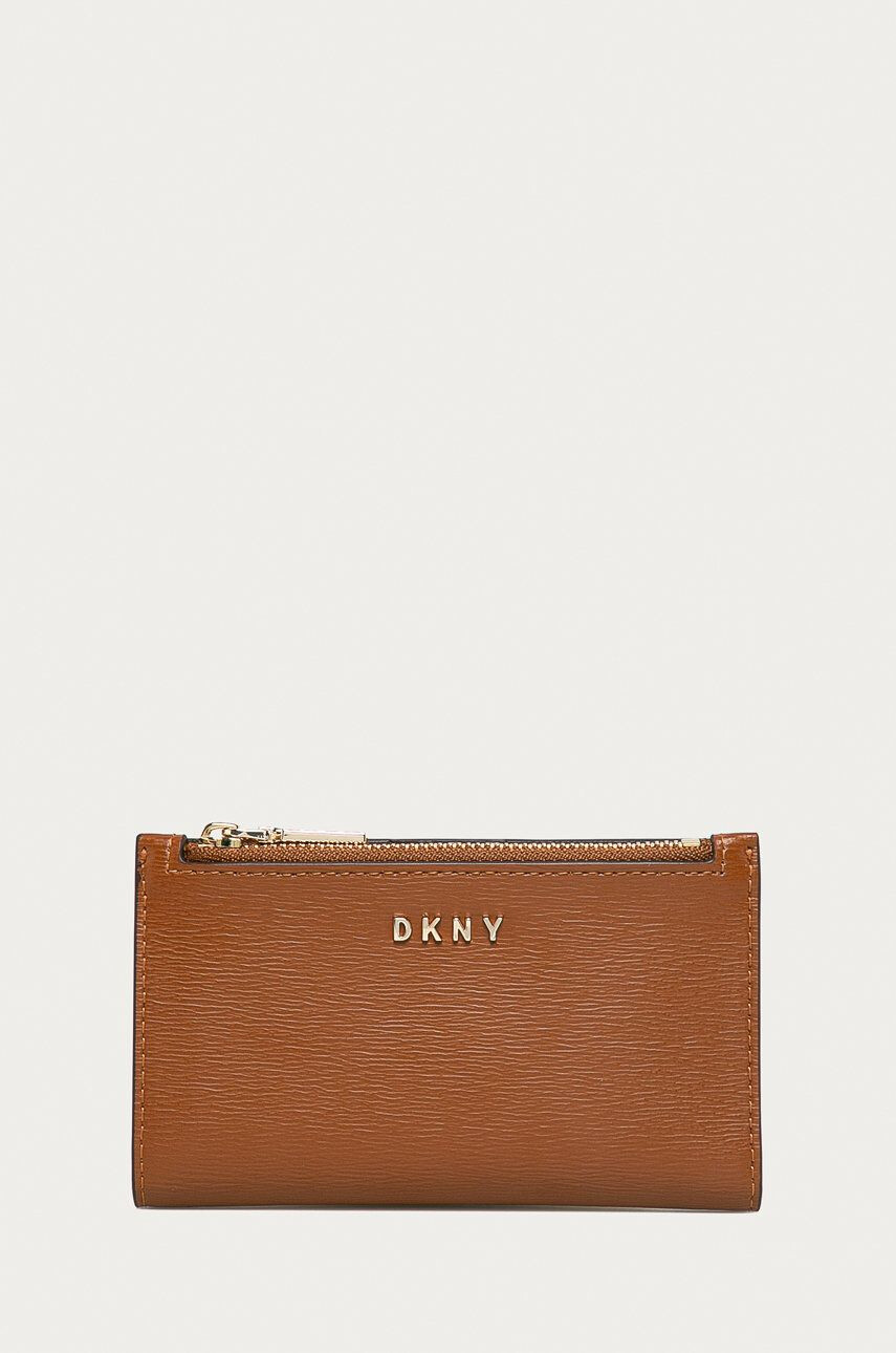 DKNY Kožená peněženka šedá barva - Pepit.cz