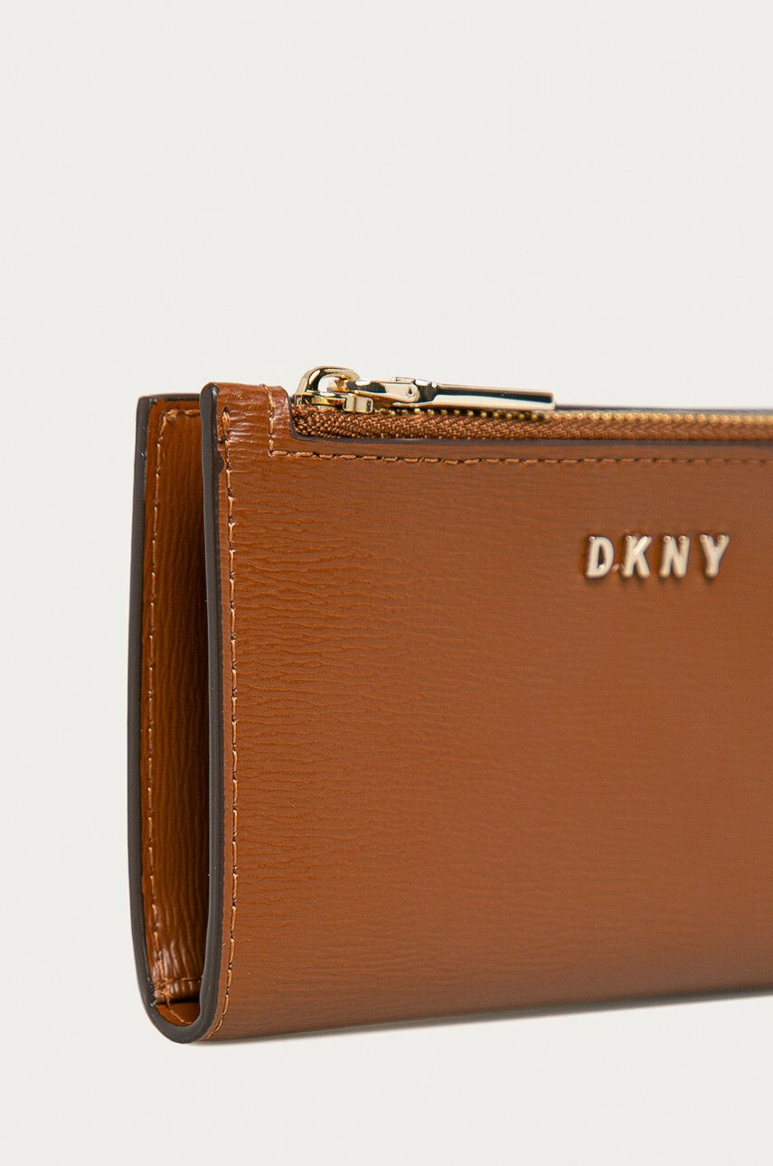 DKNY Kožená peněženka šedá barva - Pepit.cz