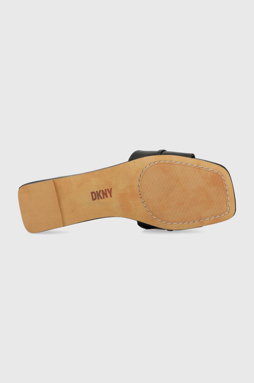 DKNY Kožené pantofle ALAINA dámské černá barva K4235139 - Pepit.cz