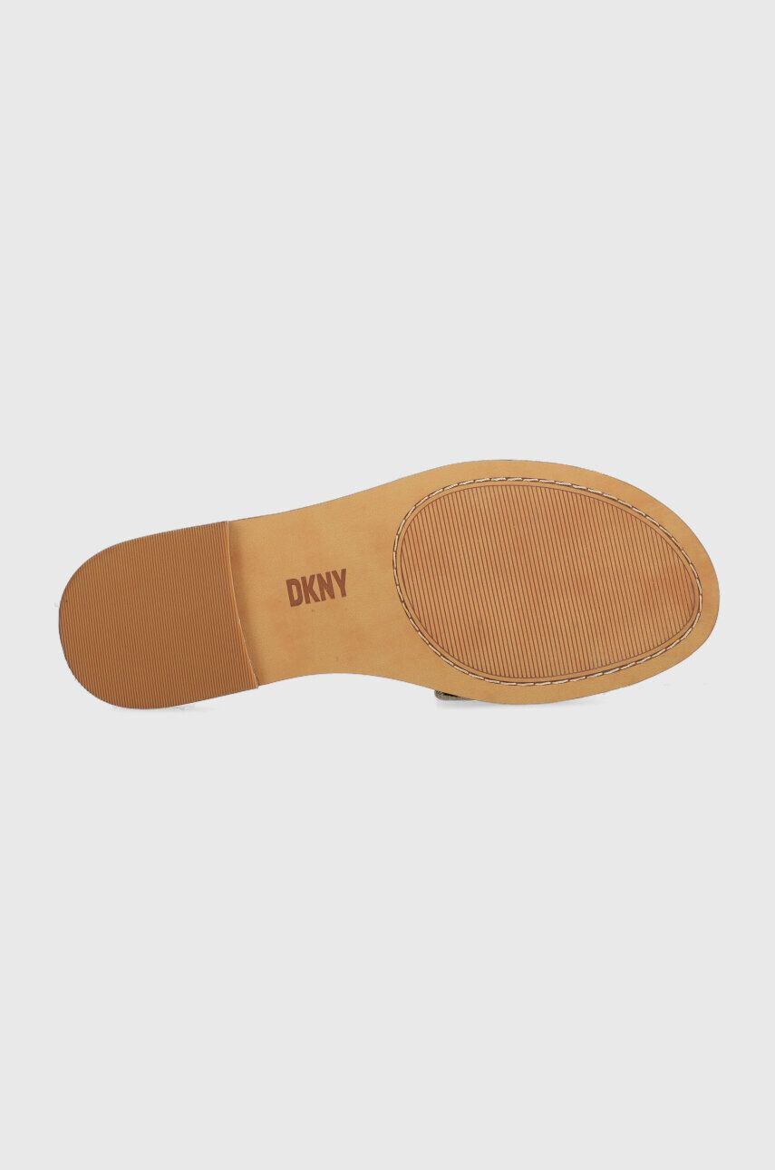 DKNY Kožené pantofle GRACEN dámské zlatá barva K1351537 - Pepit.cz