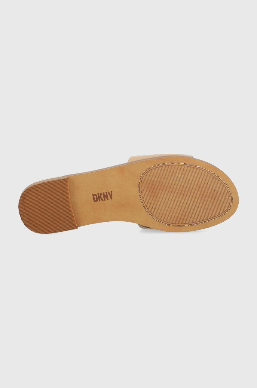 DKNY Kožené pantofle WALDINA dámské béžová barva K1331561 - Pepit.cz