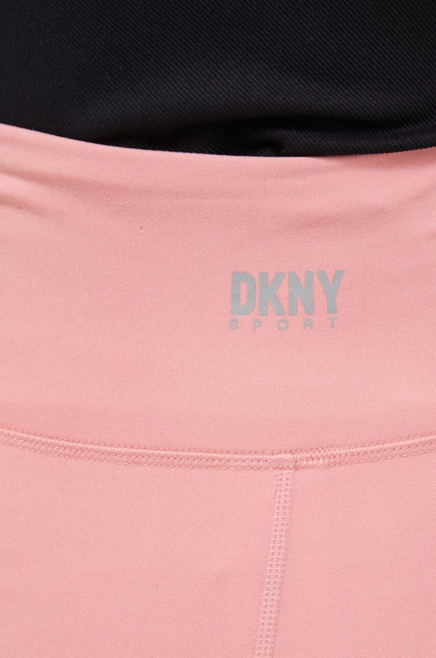 DKNY Legíny dámské růžová barva hladké - Pepit.cz