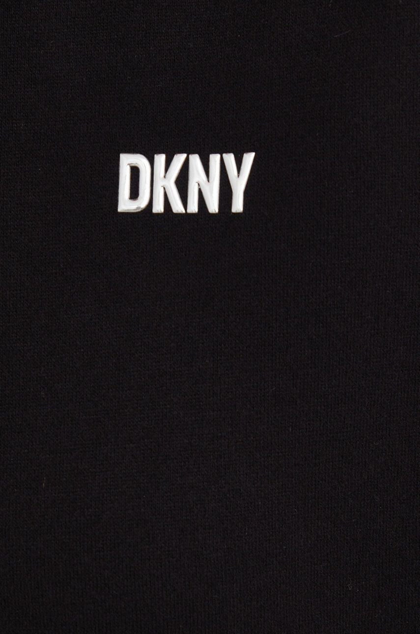 DKNY Mikina dámská černá barva s aplikací - Pepit.cz