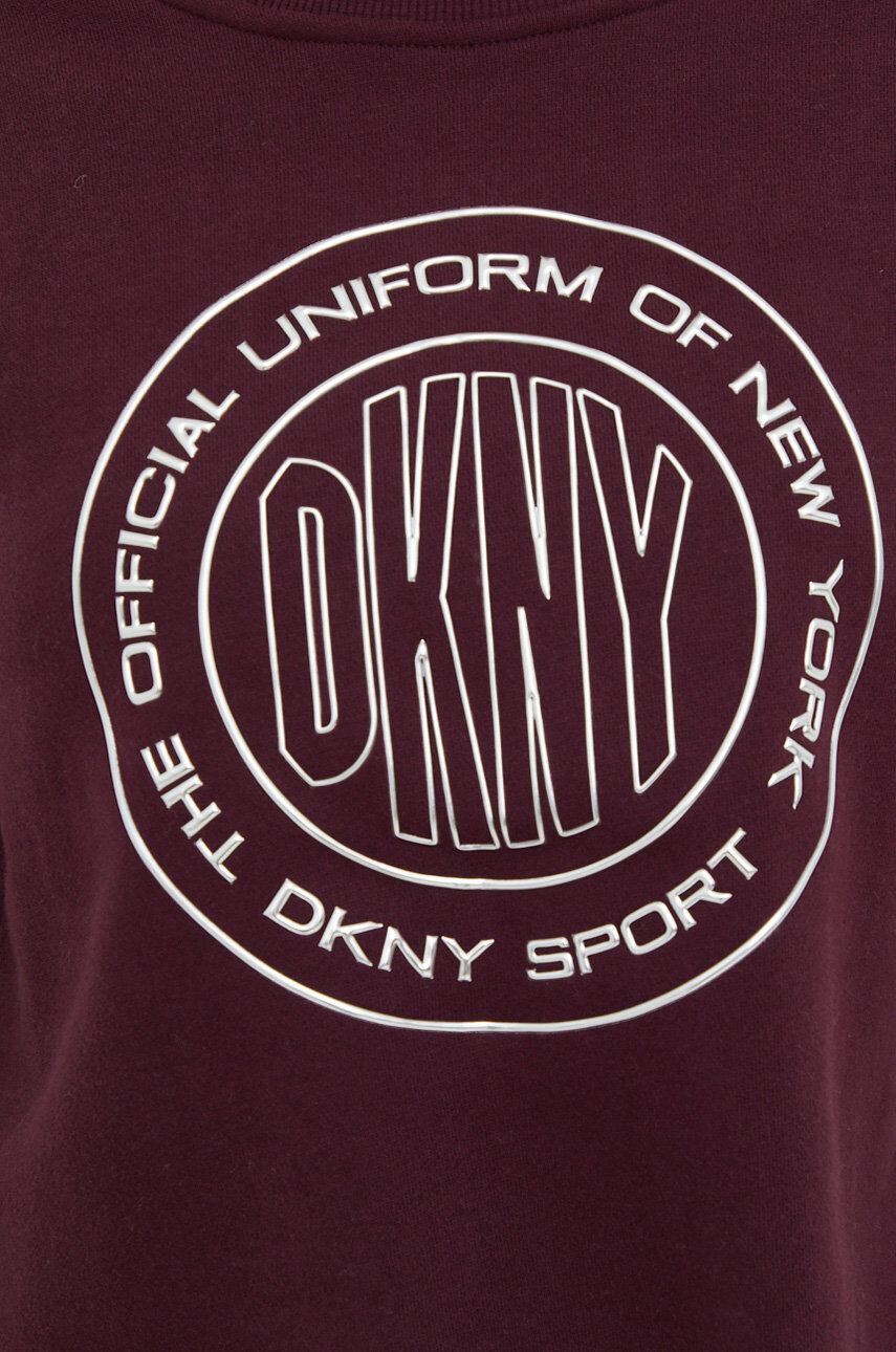 DKNY Mikina dámská fialová barva s aplikací - Pepit.cz