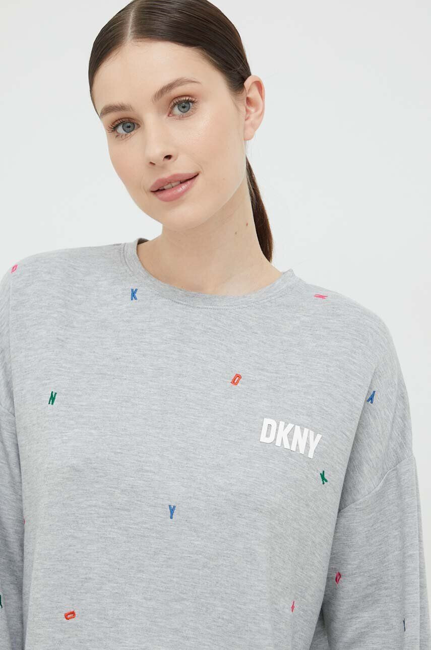 DKNY Mikina šedá barva - Pepit.cz