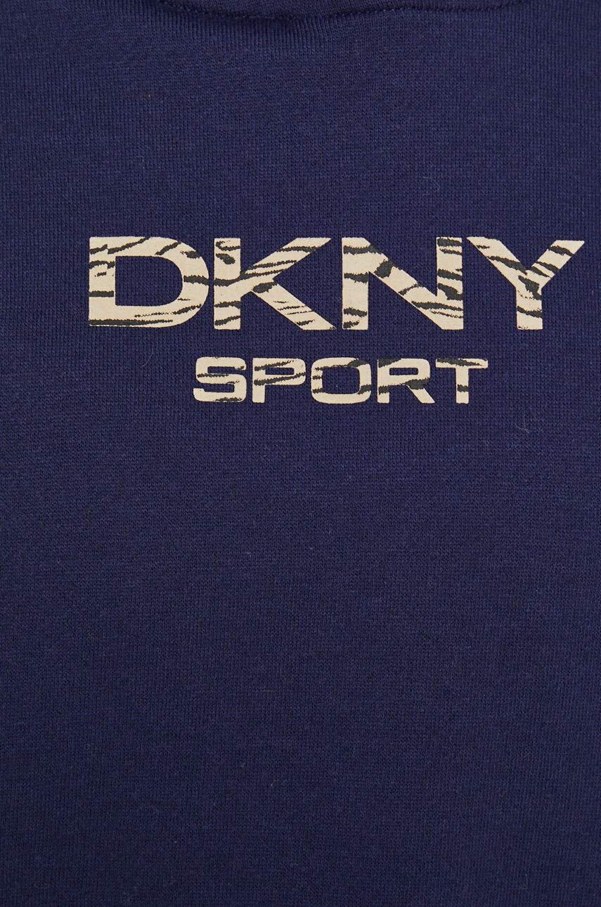 DKNY Mikina dámská tmavomodrá barva s potiskem - Pepit.cz