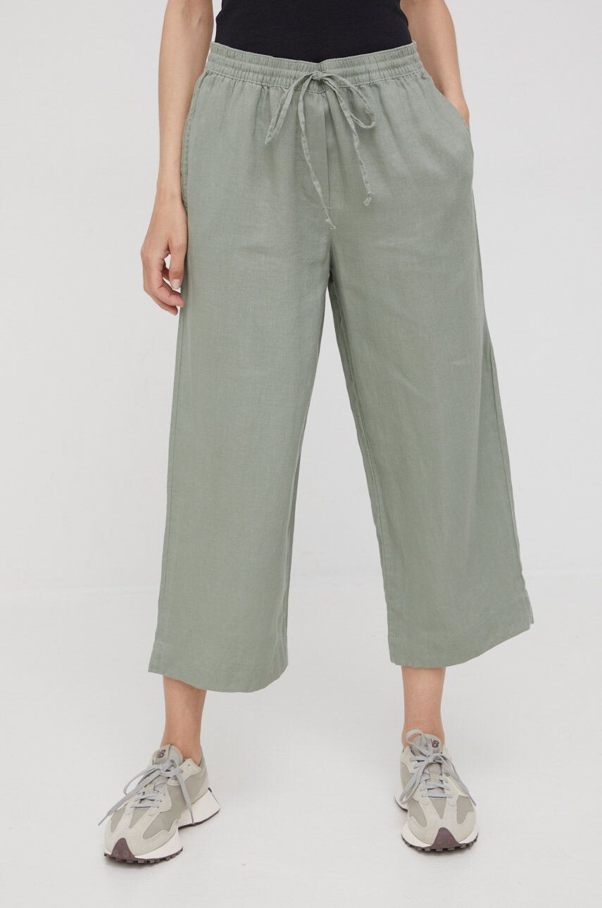 DKNY Plátěné kalhoty přiléhavé high waist - Pepit.cz