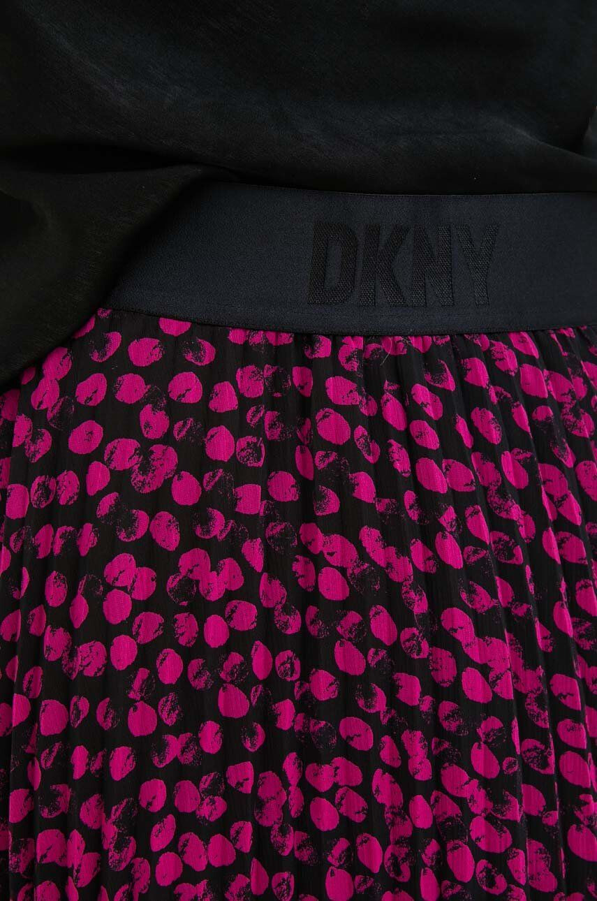 DKNY Sukně hnědá barva midi áčková - Pepit.cz