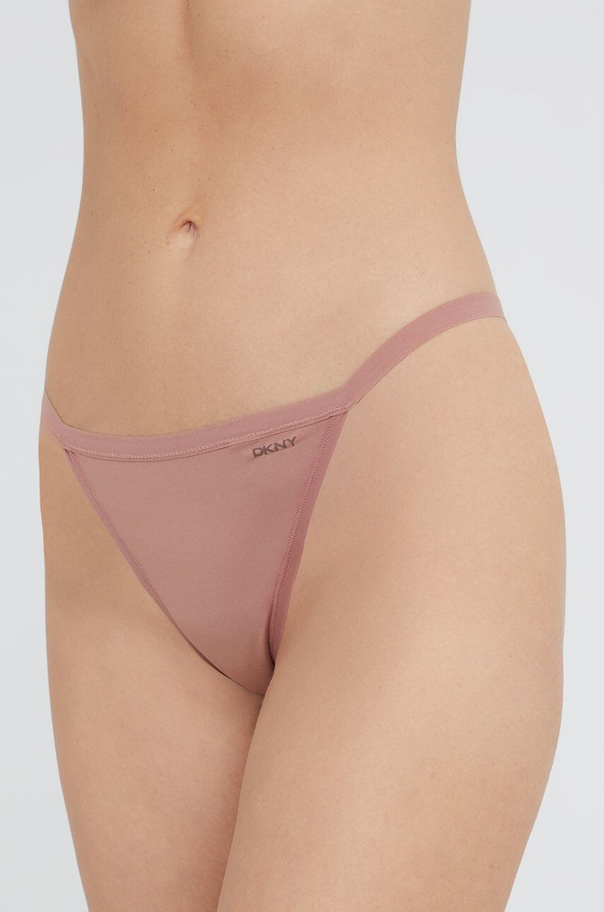 DKNY Tanga hnědá barva - Pepit.cz