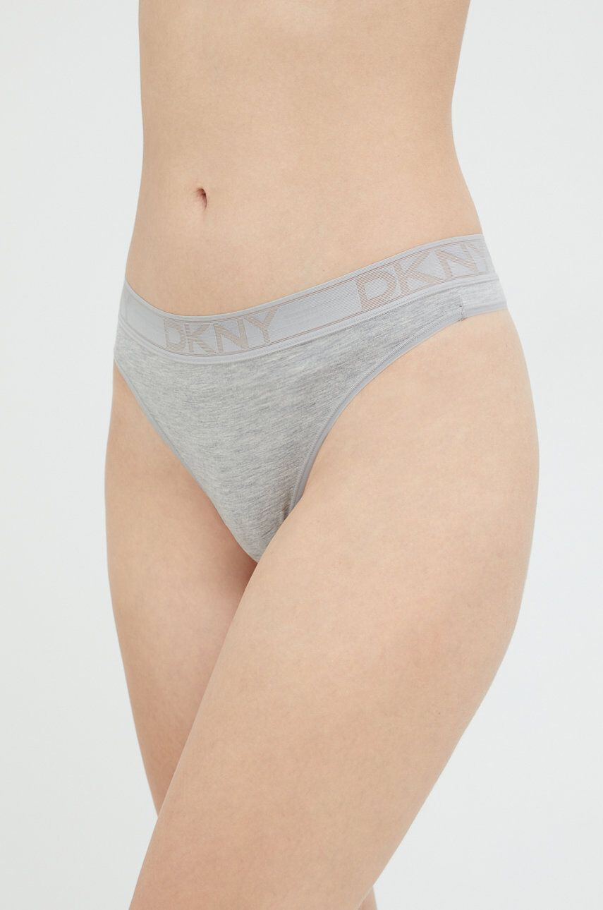 DKNY Tanga šedá barva - Pepit.cz