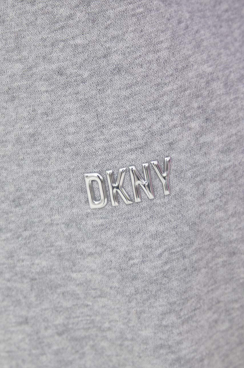 DKNY Tepláky dámské šedá barva hladké - Pepit.cz