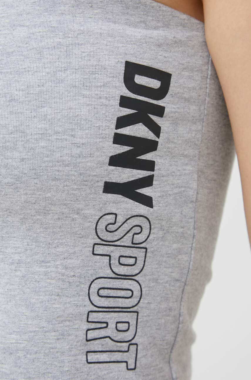 DKNY Top dámský šedá barva španělský výstřih - Pepit.cz