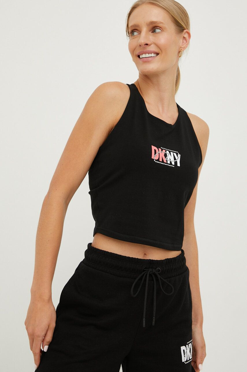 DKNY Top dámský černá barva - Pepit.cz