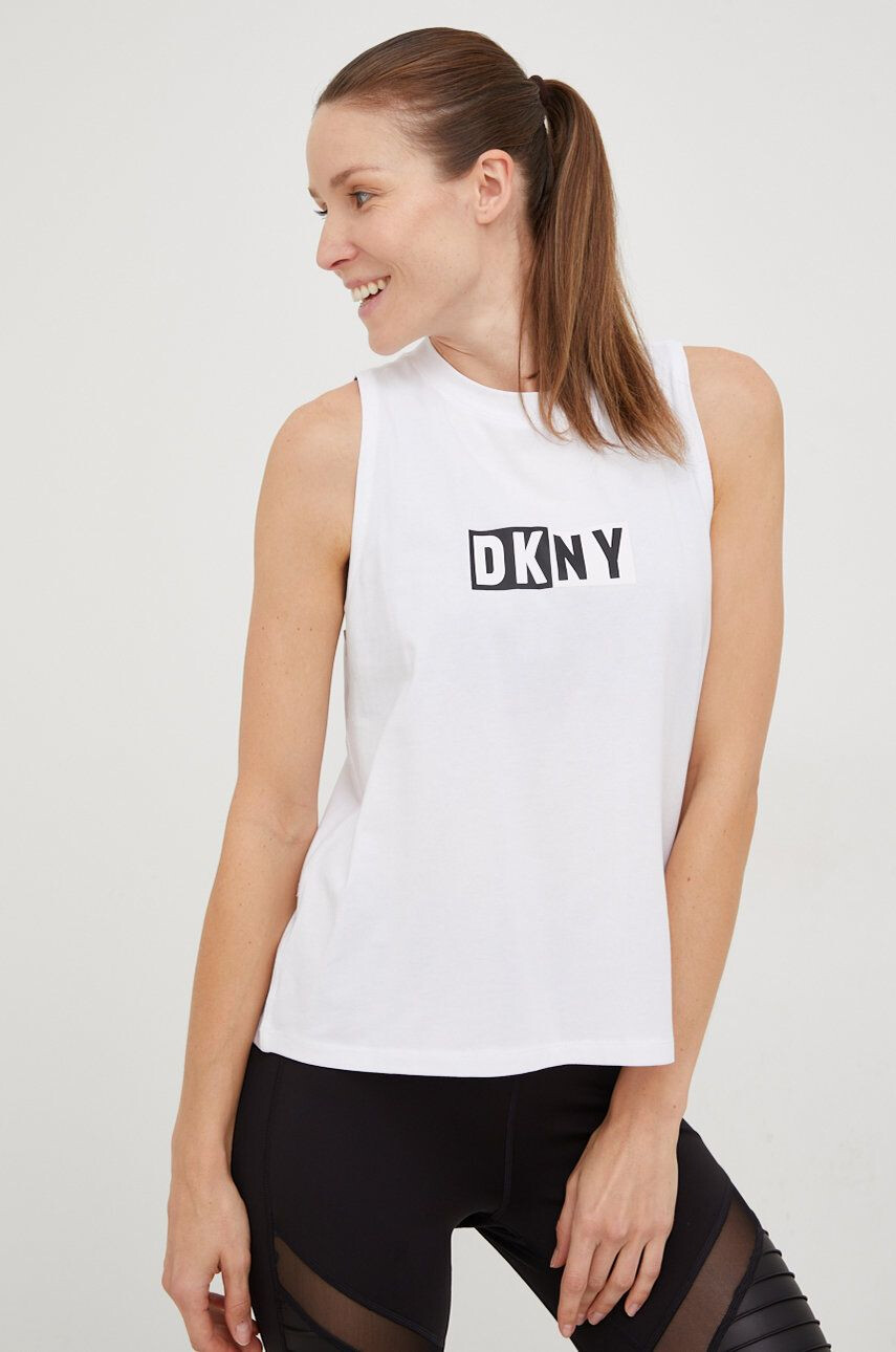 DKNY Top dámský bílá barva - Pepit.cz